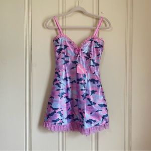 Sugar Thrillz Snowflake cadet camo sequin dress